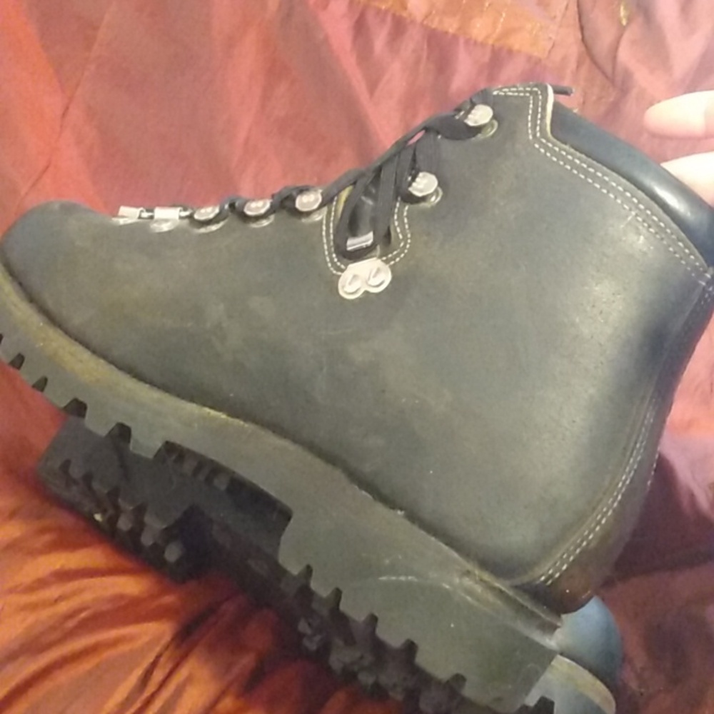Rare Vintage Bally Black Leather Lace Up Combat Boots Size 6 - Picture 13 of 16